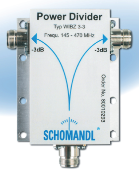 RF Power Divider 3-3dB WIBZ 3-3 145-470 MHz